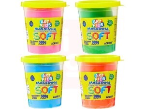 Massa de Modelar Soft 500g Acrilex - Cores