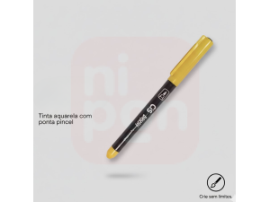 Caneta Marcador Brush Aquarelável CIS - Amarelo ouro